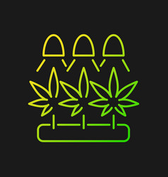 Cannabis Cultivation Gradient Icon For Dark Theme