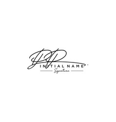 Initial Pp Signature Logo Template Hand Drawn