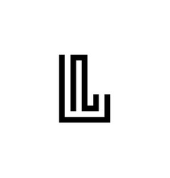 Letters L And N Square Unique Simple Logo Symbol