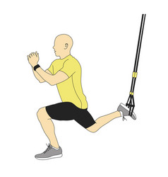 Man Doing Trx Suspended Lunge