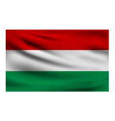 Realistic National Flag Of Hungary Current State