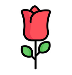 Flower Rose Color Line Icon