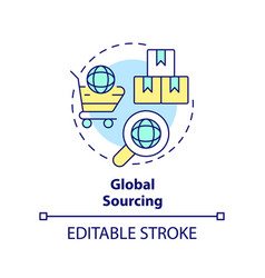 Global Sourcing Concept Icon