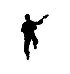 Guitarist Silhouette Black Royalty Free Vector Image