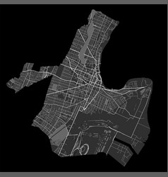 Newark Map Detailed Black Map Of City