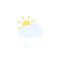 Snowing Sunny Weather Icon