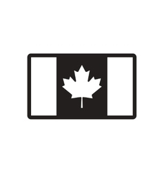 Stylish black and white icon canadian flag Vector Image