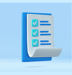 3d White Paper Task Management Todo Check List