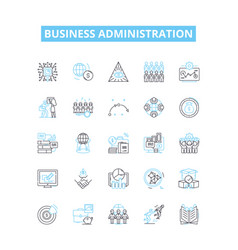 Business Administration Line Icons Set