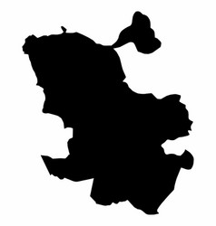 Madrid City Silhouette Map