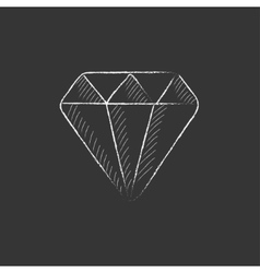 Diamond Drawn In Chalk Icon