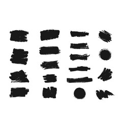 Grunge Brushes Black Collection Texture Print Set