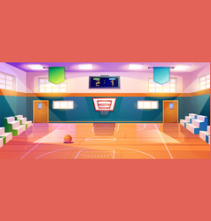 Basketball Court With Hoop