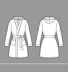 Hooded Bathrobe Dressing Gown Technical Fashion