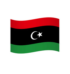 Wavy Flag Of Libya