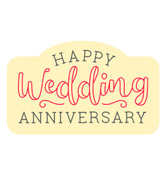 Happy Wedding Anniversary Badge