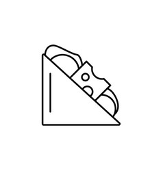 Taco Line Icon On White Background