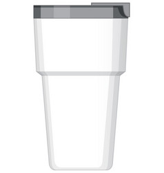 White Metal Water Tumbler Isolated