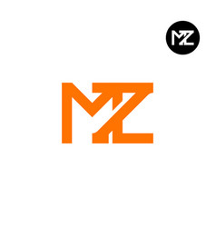 Letter Mz Monogram Logo Design Simple