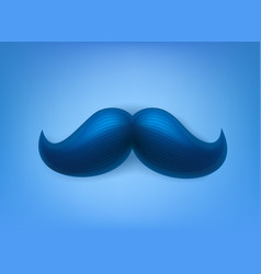 Blue Men Moustache On Background 3d