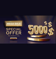 Coupon Special Voucher 5000 Dollar Check Banner