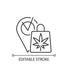 Marijuana Dispensary Linear Icon