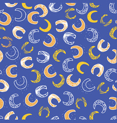 Moon Nightsky Seamless Pattern Print Background