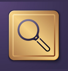 Purple Magnifying Glass Icon Isolated On