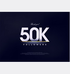 Simple And Fancy Design Greeting To 50k Followers