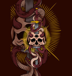 Skull With Snake Sword