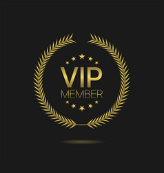 Vip Member Golden Laurel Wreath Label