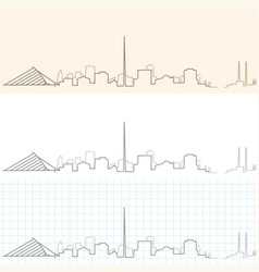 Dublin Hand Drawn Skyline