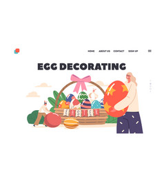 Egg Decorating Landing Page Template Happy Family