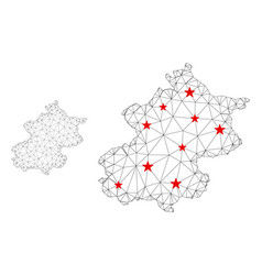 Polygonal Network Mesh Beijing City Map