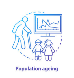 Population Ageing Concept Icon Elderly People