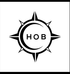 Hob Abstract Technology Circle Setting Logo