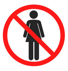 No Woman Sign Icon