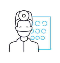 Ophthalmologist Line Icon Outline Symbol