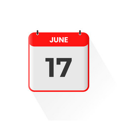 17th June Calendar Icon June 17 Calendar Date