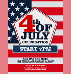 4th July Party Celebration Poster Flyer Design