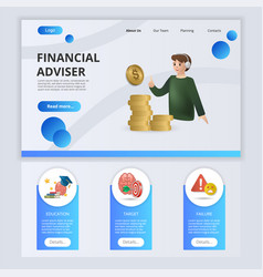 Financial Adviser Flat Landing Page Website