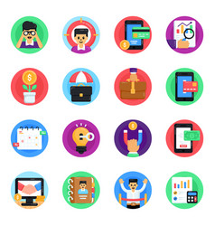 Pack Finance And Business Flat Icons