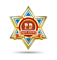 Police Golden Badge Emblem