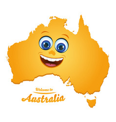 Welcome To Australia Smiley Map