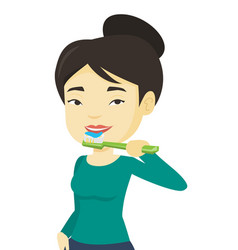 Woman Brushing Her Teeth