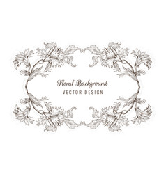 Artistic Decorative Sketch Floral Frame Background