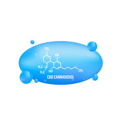 Cbd Cannabidiol On Green Background