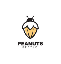 Peanut And Beetle Logo Template Design Icon