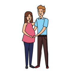 Young Pregnancy Woman And Man