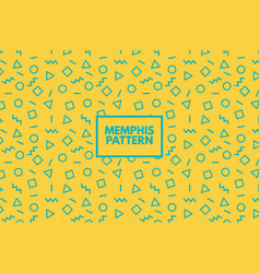 Memphis Geometric Outline Shapes Pattern